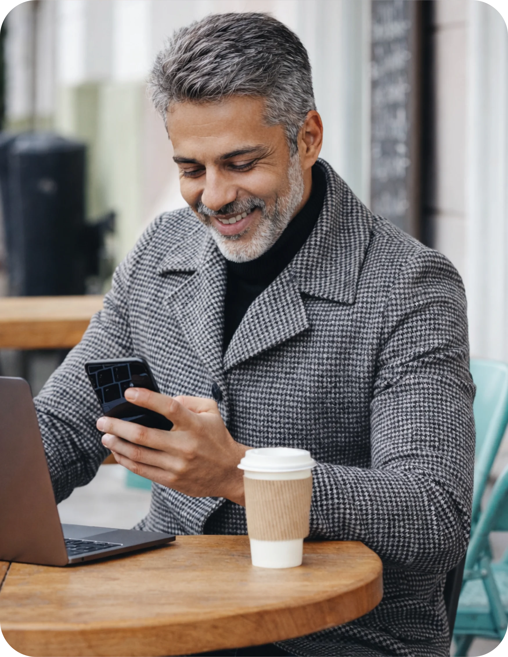 Business man using phone